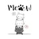 BYFT Tote Bag - Hi Meow Printed Stylish Carry-All Unlaminated Juco Bag Set of 01