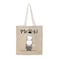 BYFT Tote Bag - Hi Meow Printed Stylish Carry-All Unlaminated Juco Bag Set of 01