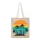 BYFT Tote Bag - Sunset &amp; Palms Printed Stylish Carry-All Unlaminated Juco Bag Set of 01
