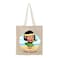 BYFT Tote Bag - Little Island Dancer Printed Stylish Carry-All Unlaminated Juco Bag Set of 01