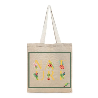 BYFT Tote Bag - Nature Printed Stylish Carry-All Unlaminated Juco Bag Set of 01