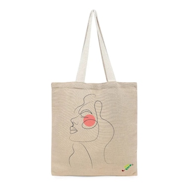 BYFT Tote Bag - Blush Muse Printed Stylish Carry-All Unlaminated Juco Bag Set of 01
