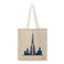 BYFT Tote Bag - Dubai Rise Printed Stylish Carry-All Unlaminated Juco Bag Set of 01