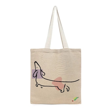 BYFT Tote Bag - The Stretch Sketch Printed Stylish Carry-All Unlaminated Juco Bag Set of 01