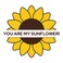 BYFT Tote Bag - You are my sunflower Printed Stylish Carry-All Laminated Juco Bag With Gusset Set of 01