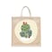 BYFT Tote Bag - Cactus Printed Stylish Carry-All Laminated Juco Bag With Gusset Set of 01