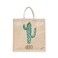 BYFT Tote Bag - Cactus Cheers Printed Stylish Carry-All Laminated Juco Bag With Gusset Set of 01