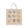 BYFT Tote Bag - Ocean Gems Printed Stylish Carry-All Laminated Juco Bag With Gusset Set of 01