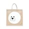 BYFT Tote Bag - Mochi Dog Printed Stylish Carry-All Laminated Juco Bag With Gusset Set of 01