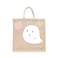 BYFT Tote Bag - Boo Printed Stylish Carry-All Laminated Juco Bag With Gusset Set of 01