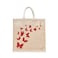 BYFT Tote Bag - Butterfly Printed Stylish Carry-All Laminated Juco Bag With Gusset Set of 01