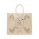 BYFT Tote Bag - Quiet Muse Printed Stylish Carry-All Laminated Juco Bag With Gusset Set of 01