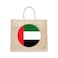 BYFT Tote Bag - UAE Flag Printed Stylish Carry-All Laminated Juco Bag With Gusset Set of 01
