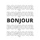 BYFT Tote Bag - Bonjour Printed Stylish Carry-All Laminated Juco Bag With Gusset Set of 01