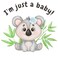 BYFT Tote Bag - I'm just a baby Koala Printed Stylish Carry-All Laminated Juco Bag With Gusset Set of 01