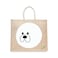 BYFT Tote Bag - Mochi Dog Printed Stylish Carry-All Laminated Juco Bag With Gusset Set of 01