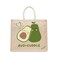 BYFT Tote Bag - Avo Cuddle Printed Stylish Carry-All Laminated Juco Bag With Gusset Set of 01