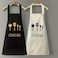 BYFT Orchard Black Polyester Kitchen Apron for Cooking &amp; Baking, Washable, 65 x 85 Cm Set of 01