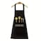 BYFT Orchard Black Polyester Kitchen Apron for Cooking &amp; Baking, Washable, 65 x 85 Cm Set of 01