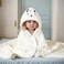 BYFT Spring White Microfiber Bath Towel, Quick-Dry, 80 x 80 Cm Set of 01