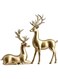 qwqqaq Creative Couple Deer Sculptures Home Decor COLLECTIBLE Figurines Wedding Gifts Office Bookself Ornaments,2pcs Christmas Reindeer Statues Golden Small
