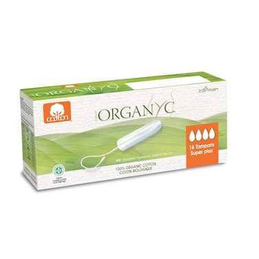 Organyc Complete Protection Tampons With Applicator Super Plus White 16 Tampons