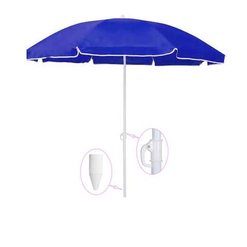 Beach Umbrella Plain Color 200CM Large Durable UV Protection Portable Outdoor Shade for Beach Pool Picnic and Camping Lightweight Easy Setup Strong Frame for Ultimate Sun Coverage