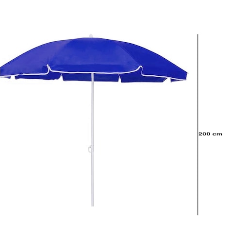 Beach Umbrella Plain Color 200CM Large Durable UV Protection Portable Outdoor Shade for Beach Pool Picnic and Camping Lightweight Easy Setup Strong Frame for Ultimate Sun Coverage