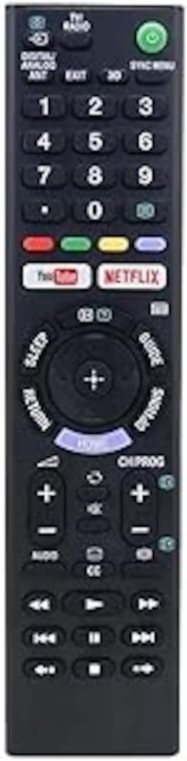 LOHAYA LCD/Led Remote Compatible for Sony Bravia Smart LCD Led Uhd OLED QLED 4K Ultra Hd Tv Remote Control with YouTube &amp; Netflix Function, Black