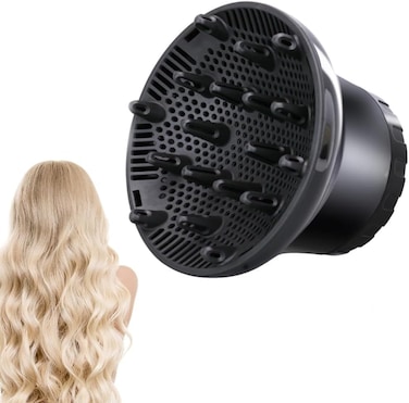 Generic Hair Diffuser, Universal Interface Large Air Hood,  Black
