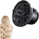 Generic Hair Diffuser, Universal Interface Large Air Hood,  Black
