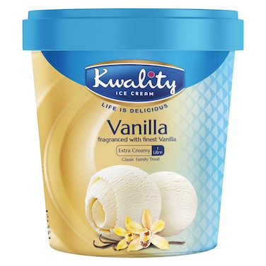 كواليتي آيس كريم بنكهة الفانيليا، 1 لتر