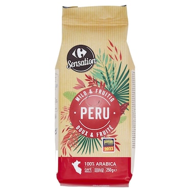 Carrefour Sensation 100% Arabica Peru Ground Coffee, 250g