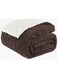 Jacquard Sherpa Blanket Single Size Faux Fur Bed Blanket 160x220cm Flannel Fleece Reversible Blanket Warm and Plush Throw Blanket Dark Brown