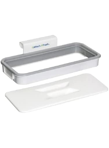 Dubai Gallery Hanging Trash Bag Holder With Lid White/Grey 5X20Centimeter