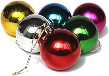 8CM : 2016 6 PCS/Bag Christmas Tree Ornaments Christmas Balls Christmas Decorations For Home Christmas Gifts 3CM/4CM/5CM/6CM/8CM Ball