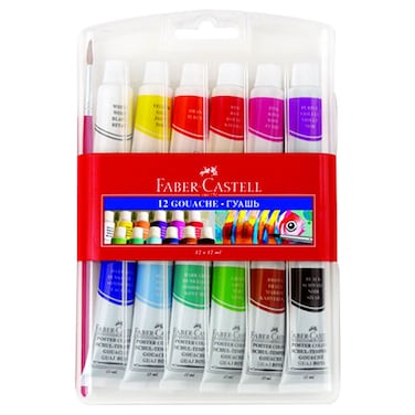 Faber-Castell Tempera Poster Colour, 12 PCS