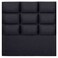 Fancy Upholstered Bed Headboard with 12-Panel Square Tufted Design, Padded Fabric Finish, 120cm, Marigold