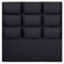 Fancy Upholstered Bed Headboard with 12-Panel Square Tufted Design, Padded Fabric Finish, 150cm, Marigold