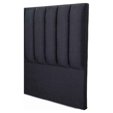 Fancy Upholstered Bed Headboard with Vertical Channel Tufted Design and Padded Fabric Finish, 150cm, Lavender