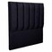 Fancy Upholstered Bed Headboard with Vertical Channel Tufted Design and Padded Fabric Finish, 180cm, Lavender