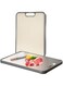 Cutting Board, Stainless Steel Cutting Board, Natural Wheat Fibre and Stainless Steel, with Juice Slide, Non-Slip Handle, Dishwasher Safe
