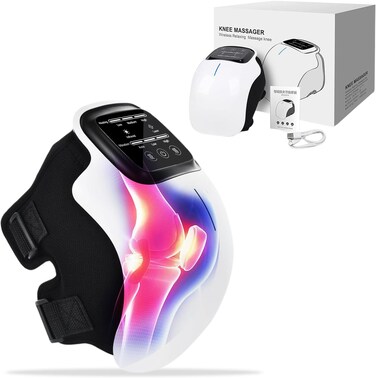 Marrkhor Knee Massager, Adjustable Temperature Cordless Knee Massager, Relax Tight Muscles and Helps Minor Joint Stiffness and Discomfort