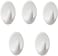 Marrkhor 20-Piece Self Adhesive Hooks White, Plastic Wall Hooks Self Adhesive White Hooks Wall Hanging Hooks Stick on Oval Hooks Seamless Hooks Towel Hooks Heavy Duty Sticky Hooks