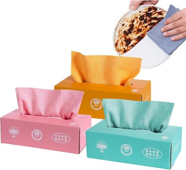 Markhor 3- Cleaning Cloths with Box, Microfiber Cleaning Cloth, 20 Pack Microfiber Rag in a Box, Cleaning Towels Smart Rags in Box, Small Cleaning Cloths for Kitchen Home,Restaurant,Etc