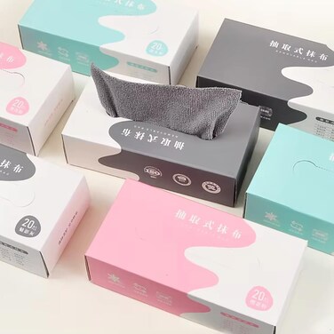 Marrkhor 6-Box Microfiber Cleaning Cloth Removable Rag Reusable Cloth for Home Kitchen Restaurant Cleaning (1 Box-20 Cloths)