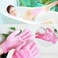 Marrkhor 2-Pairs Shower Exfoliating Bath Gloves Nylon Body Stain Exfoliator