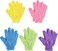Markhor 3-Pairs Shower Exfoliating Bath Gloves Nylon Body Stain Exfoliator (Multi Colors)
