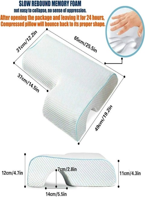 Marrkhor Pillow, Pair Cushion, Domed Hugging Pillow with Slow Rebound Memory Foam for Arm Rest, Anti-Pressure Hand Pillow for Couple Sleeping Dinner Break Home