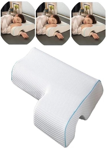 Marrkhor Pillow, Pair Cushion, Domed Hugging Pillow with Slow Rebound Memory Foam for Arm Rest, Anti-Pressure Hand Pillow for Couple Sleeping Dinner Break Home